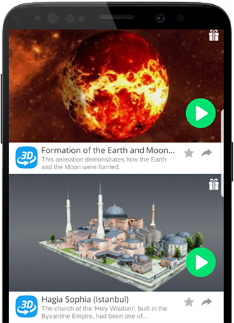 3D үлгүлөрү телефонуңузда же планшетиңизде көрүңүз