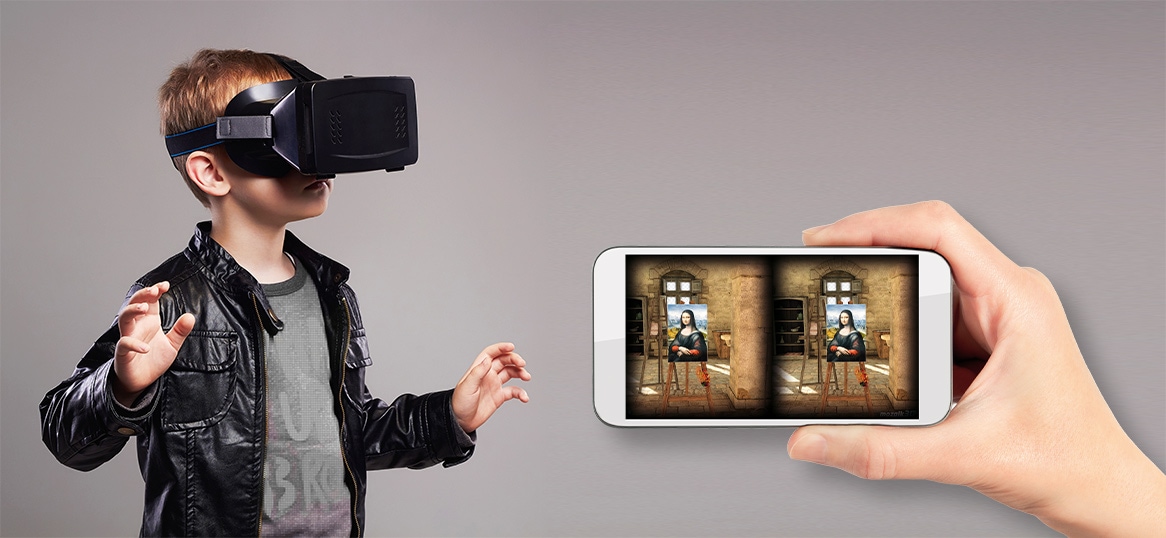 Virtual reality in 3D scenes