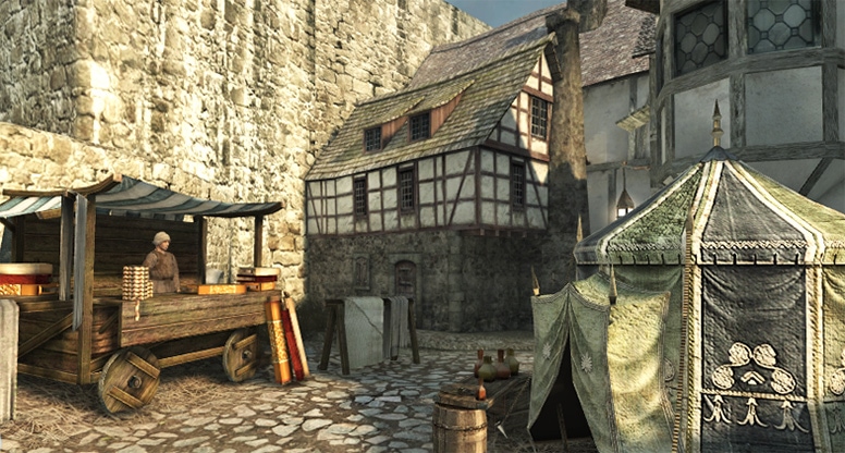 Virtual reality in 3D scenes