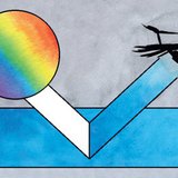 Отражение света – голубая бумага