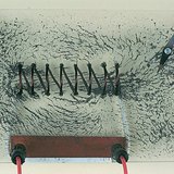 Магнитное поле катушки, через которую проходит ток