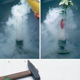 Замороженный в жидком воздухе цветок становится хрупким, как фарфор