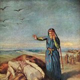 Теодор Шассерио: «Девушка-казачка над телом Мазепы»