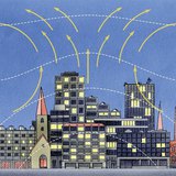 Перемещение воздушных потоков из-за разницы температур между центром города и его окраинами