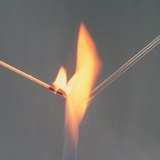 Examination of combustibility of glass and wooden rods 