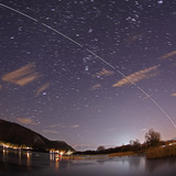 The International Space Station moving across the sky