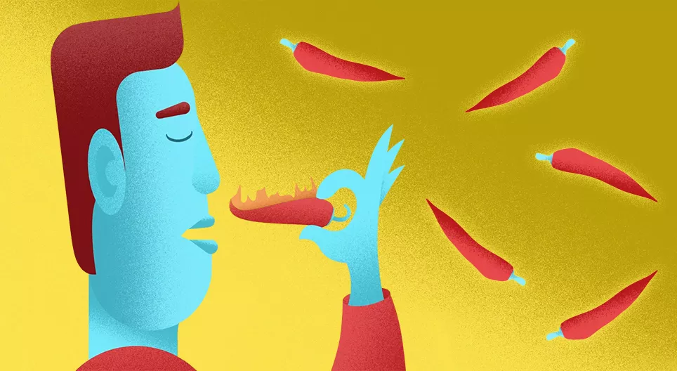 Сможешь съесть красный острый перец?